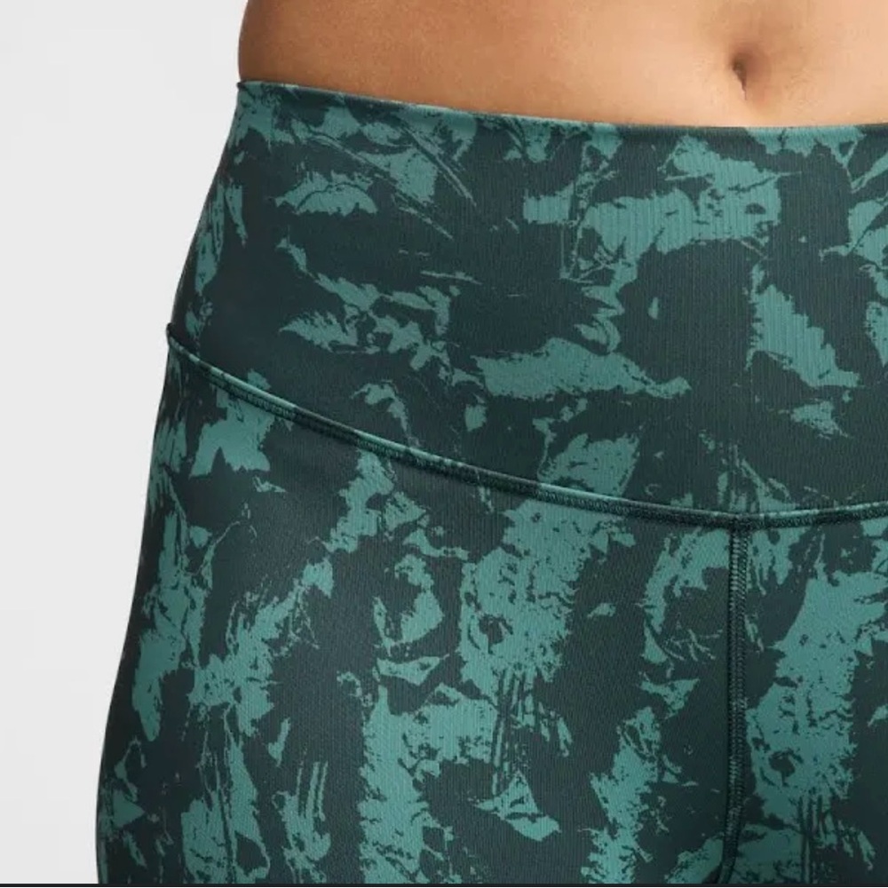 Nike One Dri-FIT High-Waisted 7/8 Printed Leggings FZ3229-338 - Picture 3 of 8